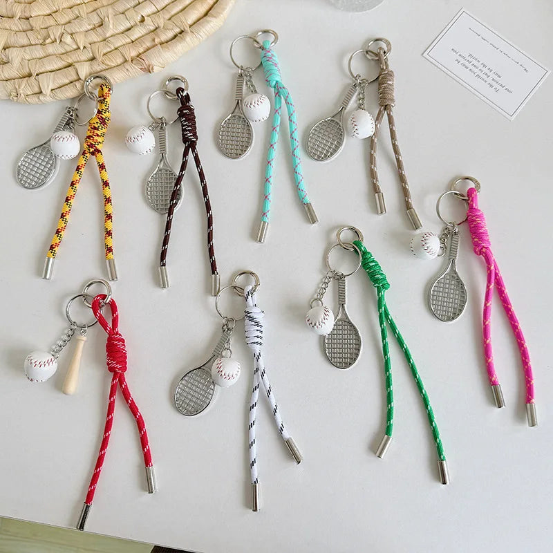 Mengda Handmade Beaded Bread Bag Charms Cute Rope Design Keychain Accessories for Purse Gift for Her for Cell Phone and Handbag
