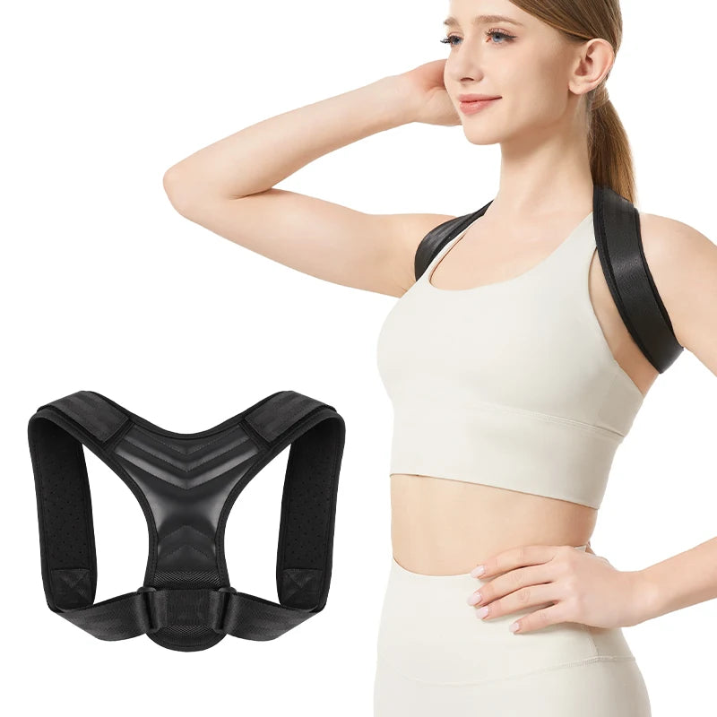 Melenlt Adjustable Back Posture Corrector Shoulder & Upper Back Support Brace for Spine Alignment Pain Relief