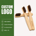 Wholesale Kids Bamboo Toothbrush Soft Charcoal Bristles Disposable Custom Logo Toothbrush for Hotel Travel Oral Care