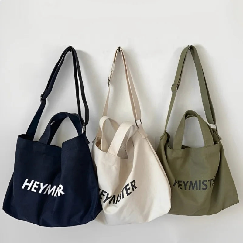 Wholesale Custom Logo 12/14/16/Oz Natural Canvas Cotton Crossbody Handbag With Adjustable Strap