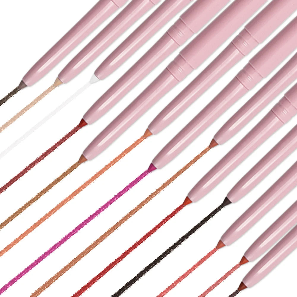Vegen Custom logo High Quality Lip Liner pink Twist up Dark Brown Lip Liner Long Lasting Twist up Long Wear Lip Liner