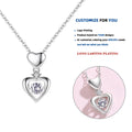D184 S925 Silver Collarbone Short Chain Necklace with Rhodium Plated Zircon for Mother's Day Engagement or Wedding for Women