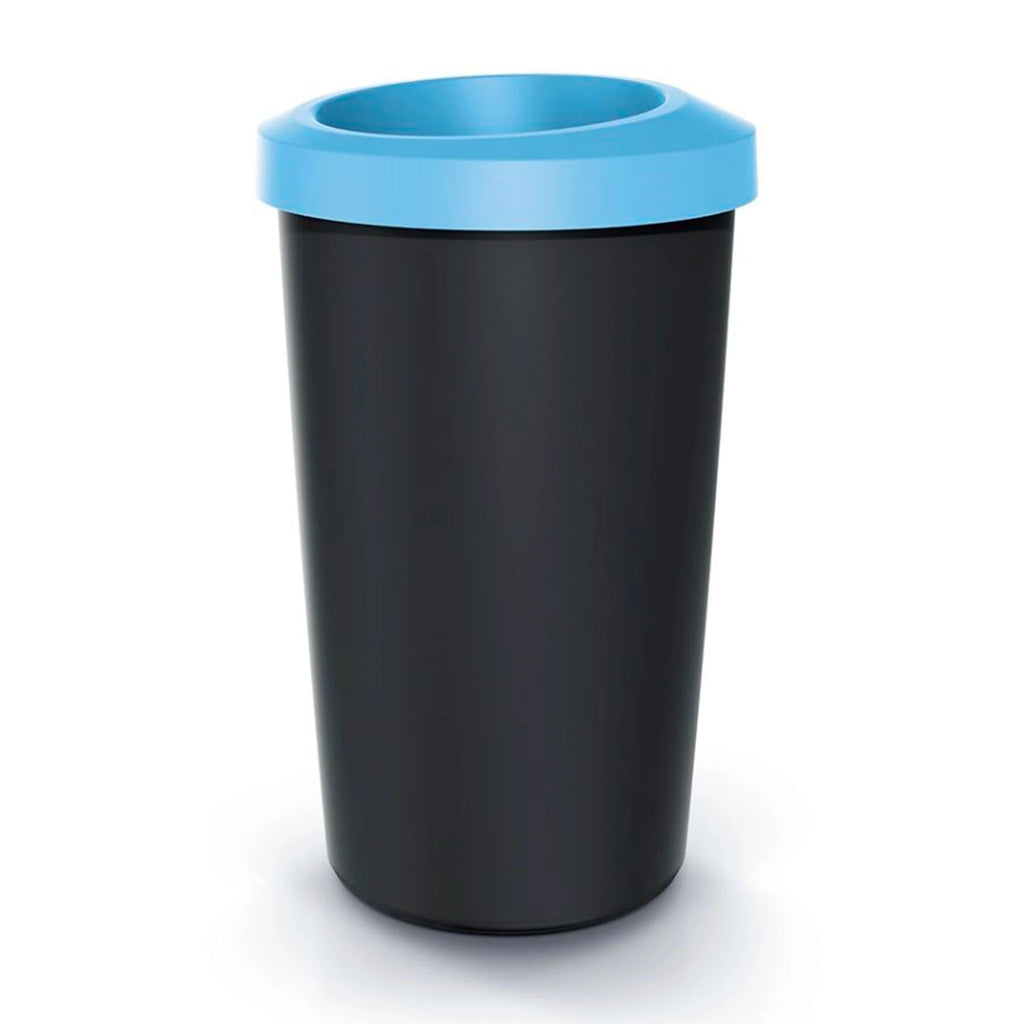 KEDEN 45L recycling bin in plastic with practical open lid blue color.