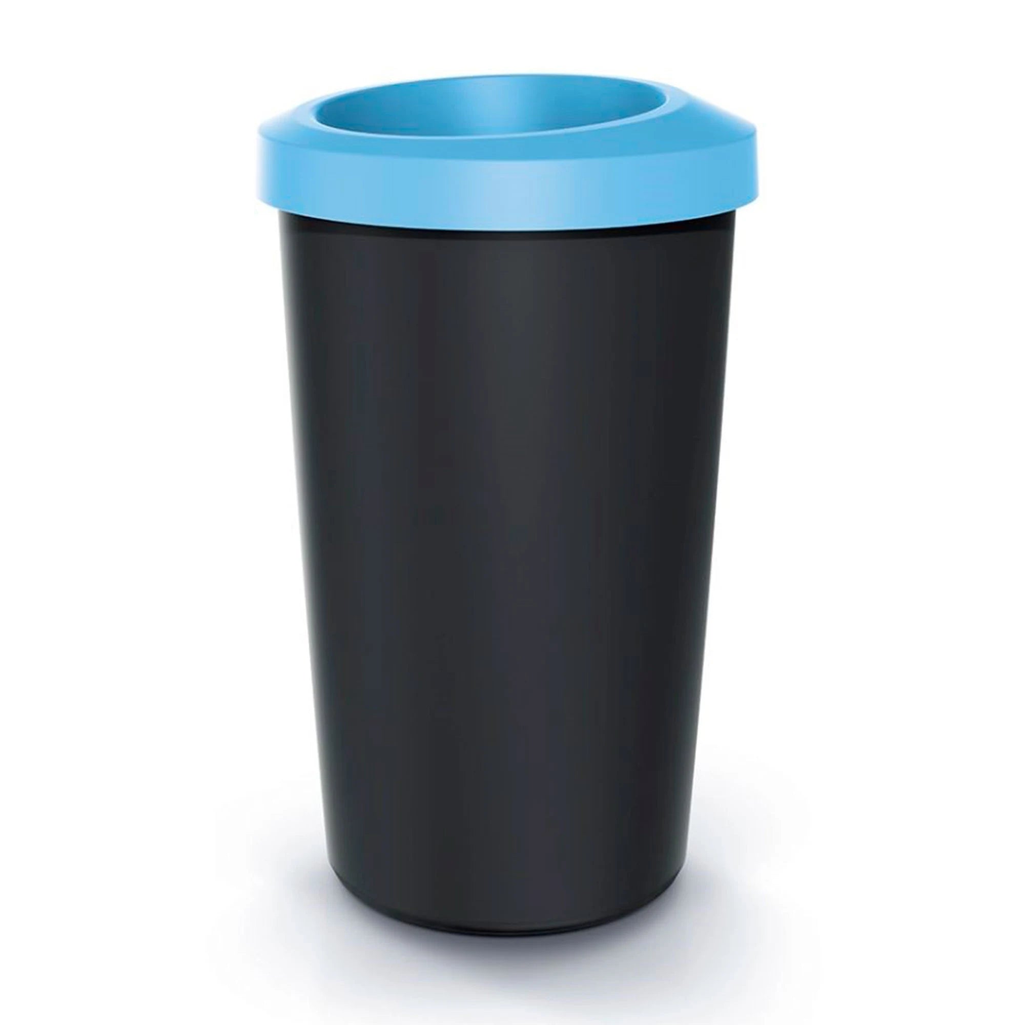 KEDEN 45L recycling bin in plastic with practical open lid blue color.