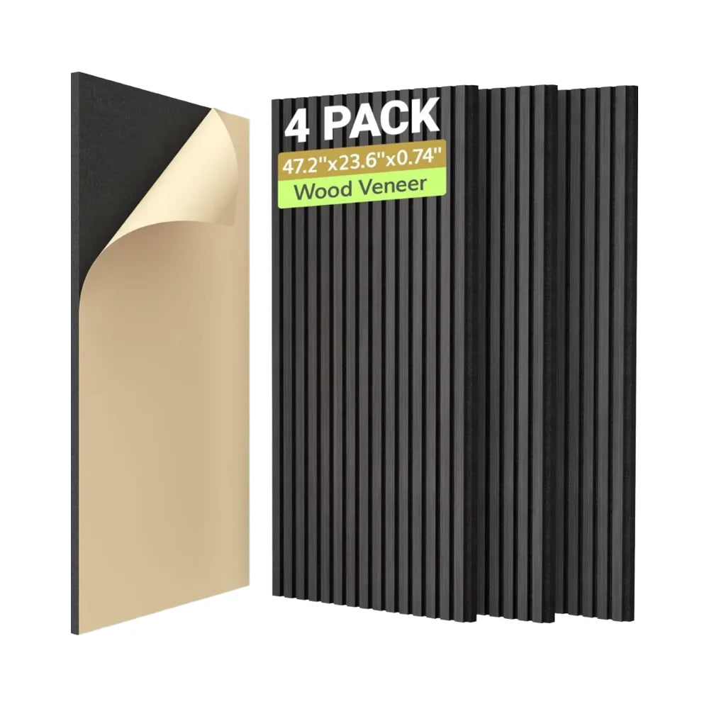 9mm/12mm V Groove PET Acoustic Panel High Density Decorative Grooved Sound Absorbing Wall Panel for Office and Home Cinema