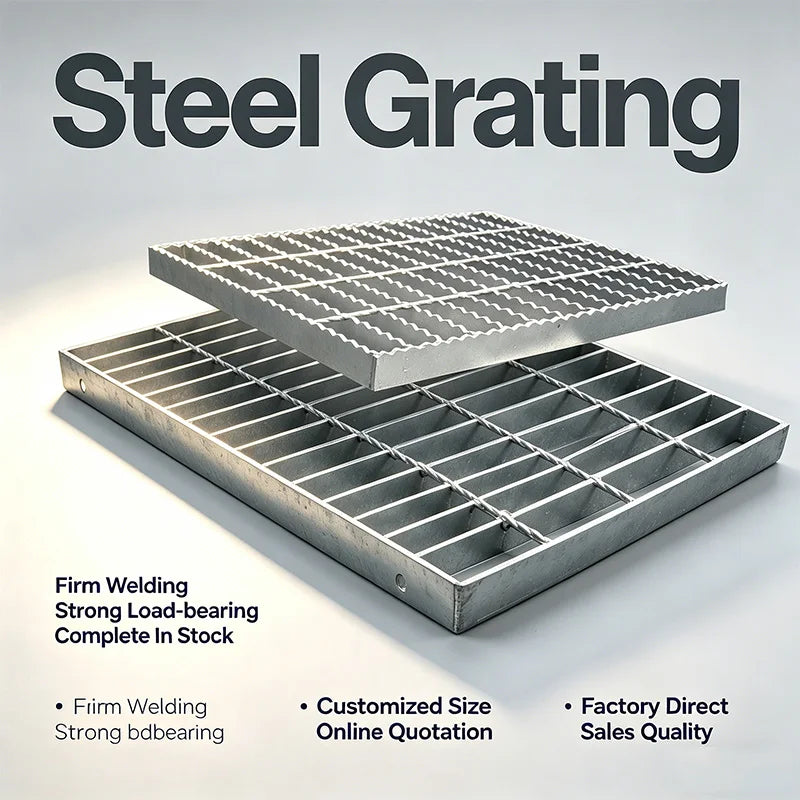 Serrated Bar Grate Steel Floor Decking Walkway Catwalk Platform Galvanized Steel Grating