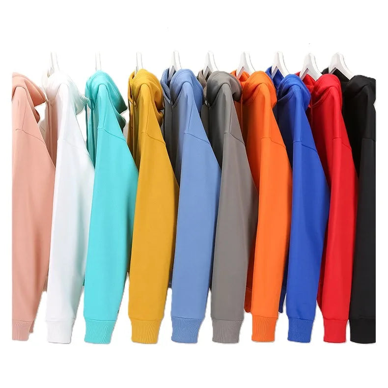 Bangladesh China Factory Price 350g Fleece Lined Hooded Pullover Sweatshirt Loose Fit Hoodies Drop Shoulder Oversized Hoodie