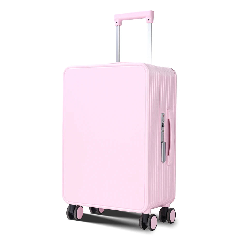20-Inch Carry-On Hard Shell PP Luggage Colorful Zipless Suitcase with TSA Lock Spinner Wheels for Holiday Travel Ready to Ship