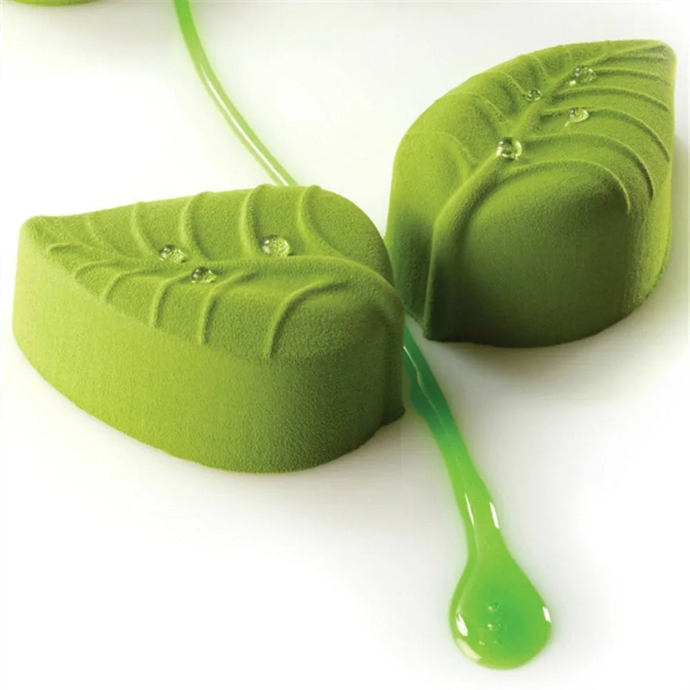 New 6 Leaf Filled Mousse Cake Mold Diy Baking Chocolate Soap Candle Silicone Mold