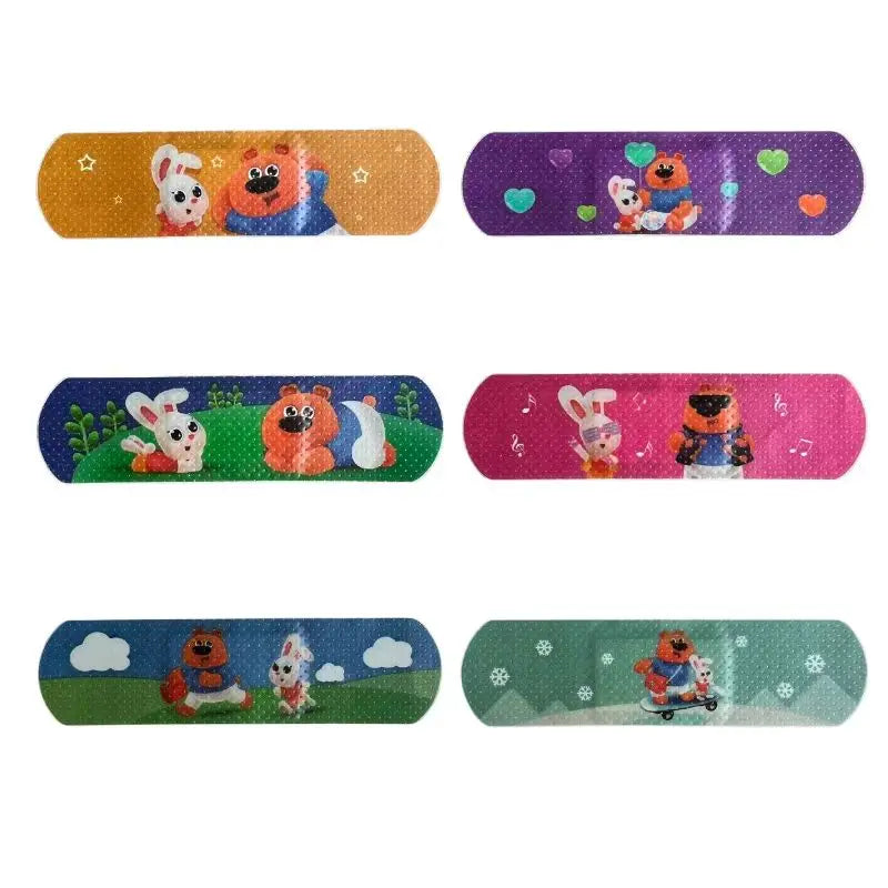 BLUENJOY Adhesive Bandages 1" X 3" Flexible Fabric Band Aid Finger Bandage Wound Custom First Aid Bandages for Kids UK USA