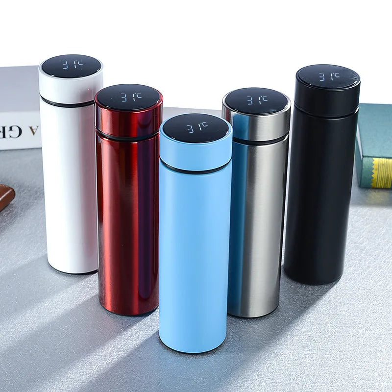Advertising Gift Cup Custom Logo Children 304 Stainless Steel 500ml LED Temperature Display Smart Water Bottle