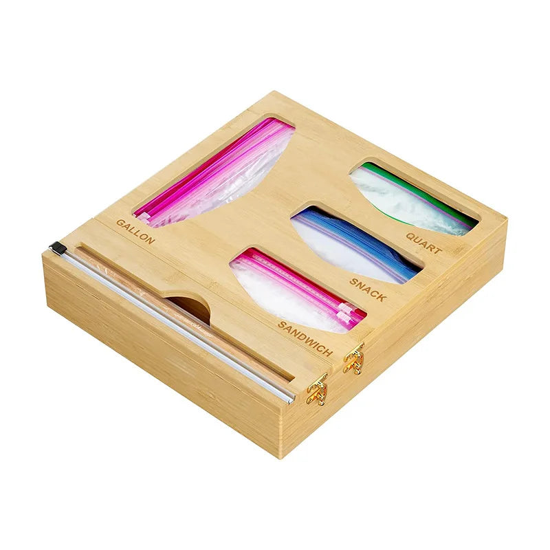 Use Bamboo Zipper Bags and Aluminum Foil Drawers to Organize Neatly Storage Boxes for a Neat Home