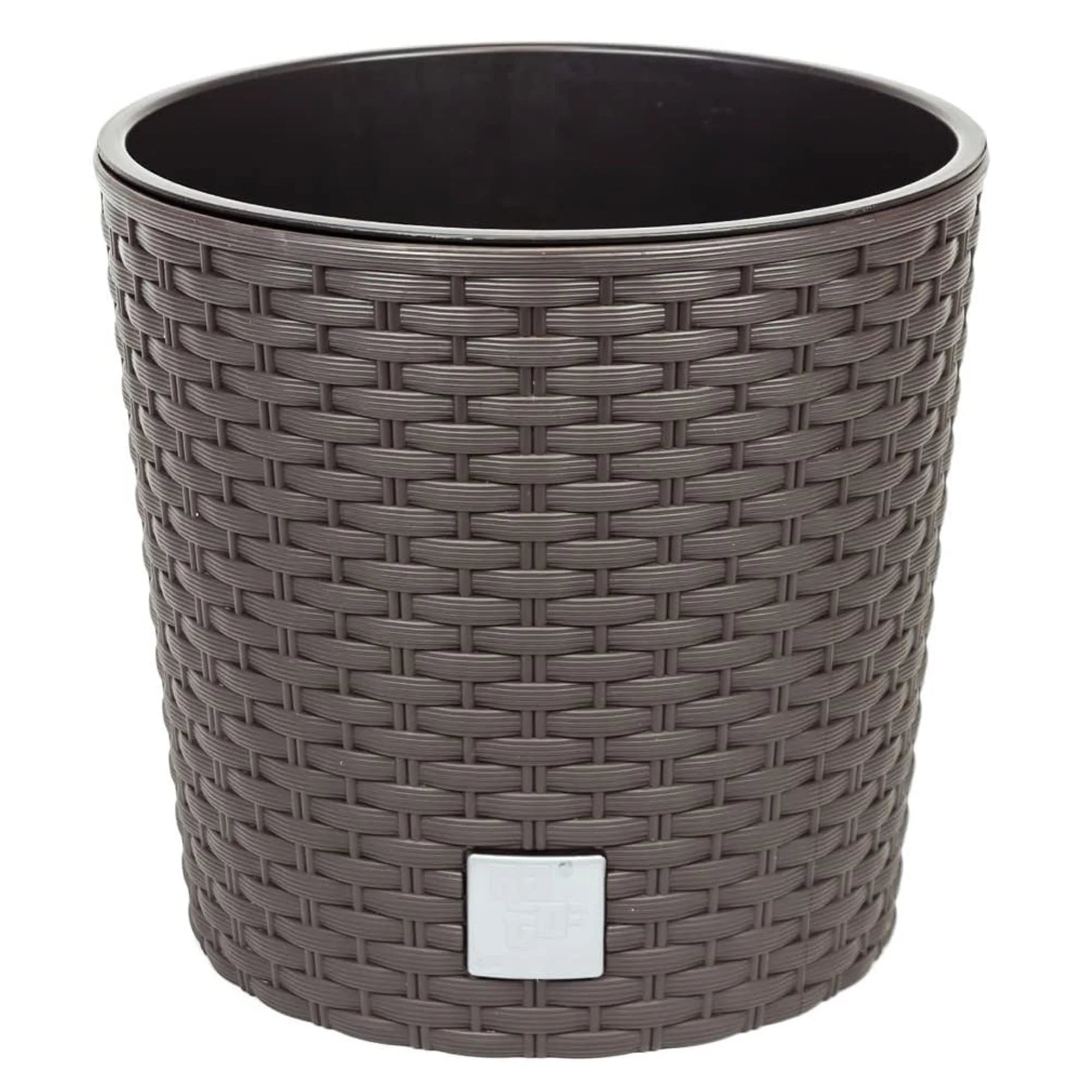 Rato 8.7 liter round pot with planting cup in dark ochre color 25 x 25 x 22.4 cm