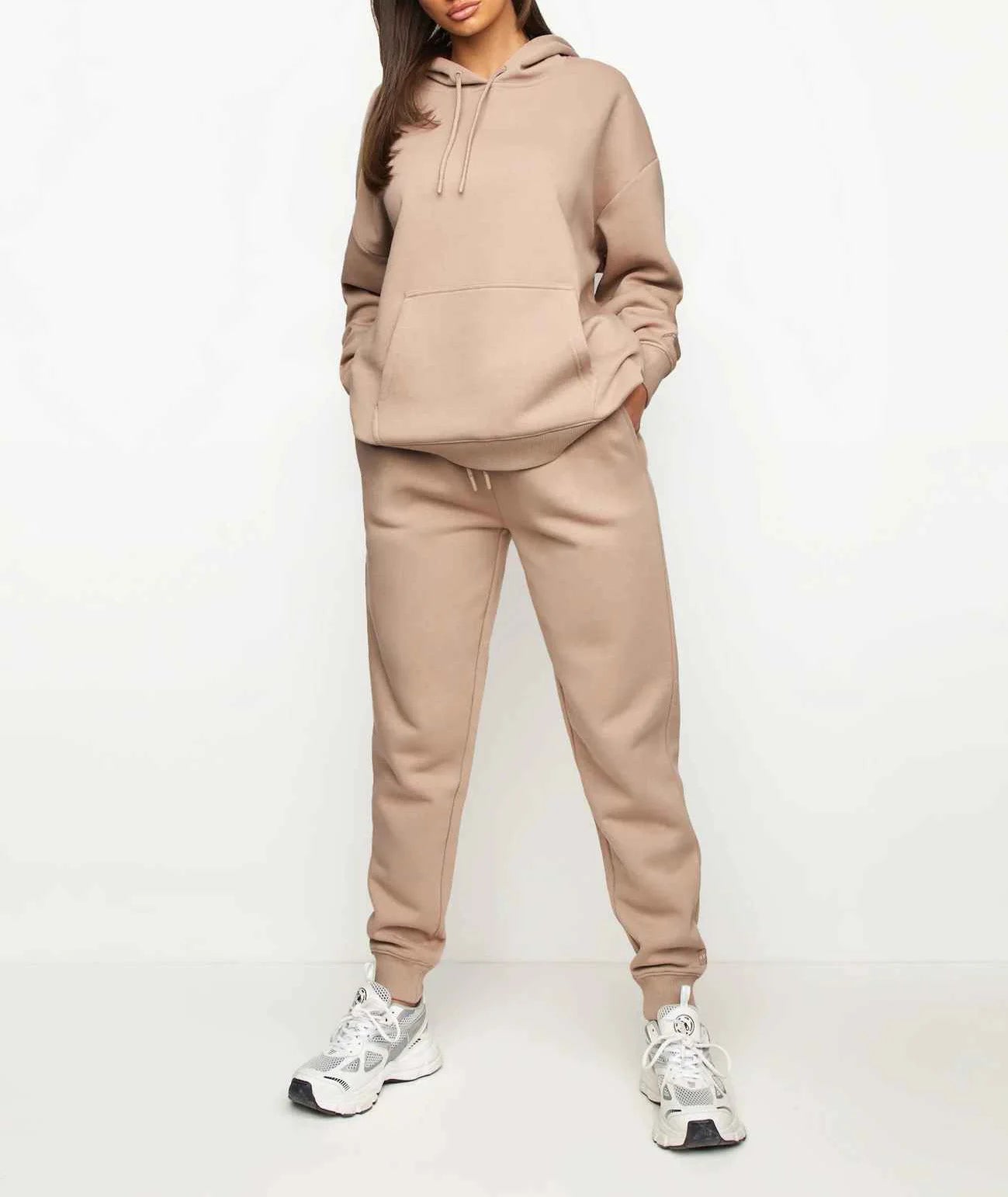High Quality Streetwear Sweatpants Hoodie Two Piece Activewear Sets for Women High Waisted Sports Running Tracksuit