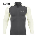 Pasuxi Men's Windproof Sports Jacket Quick-Dry Knitted Fabric for Outdoor Hiking Camping Cycling Fitness Activities