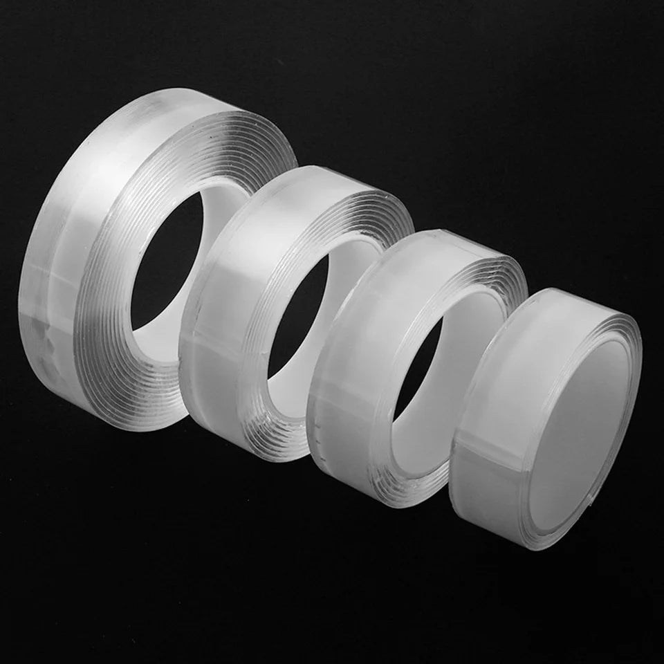 ATtape Reusable Strong Bonding Clear Waterproof Removable Acrylic Nano Traceless Washable Double-sided Masking Tape Wall Home
