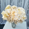 YOPIN-965 5 Heads Fake Cream Hydrangea Artificial Bulk Silk Hydrangeas