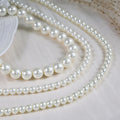 4mm 6mm8mm10mm Imitation Pearl Necklace Stainless Steel Collarbone Chain Female Jewelry Wholesale