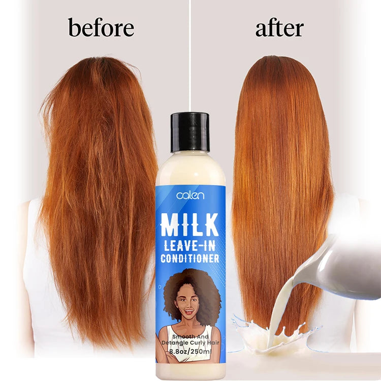 Luxfume 250ml Customized Milk Deep Keratin Curl Hair Conditioner Raw Leave-In Cream Moisturizing for Curly Hair