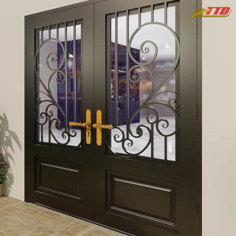 Luxury Steel Entry Doors From Vietnam Supplier Handcrafted Waterproof Main Doors with Artistic Flair and Superior Craftsmanship