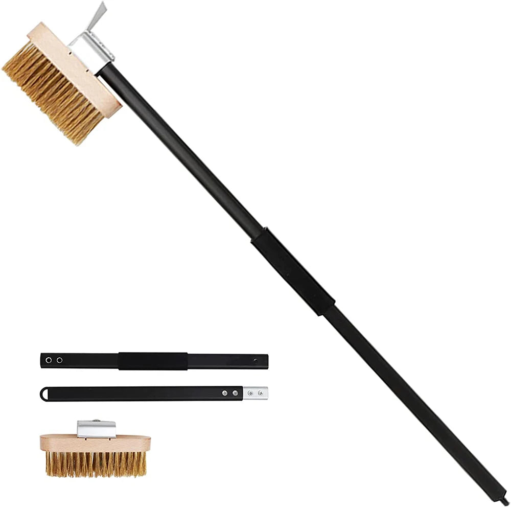 Pizza Oven Brush Oven Cleaning Copper Wire Brush Pizza Tool 40 ~ 80cm Aluminum Handle Household Grill Brass