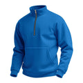 Bangladesh China Factory Price Spring Autumn Mens Waffle Knit Half Zip Stand Collar Polyester Pullover Long Sleeve Sweatshirt