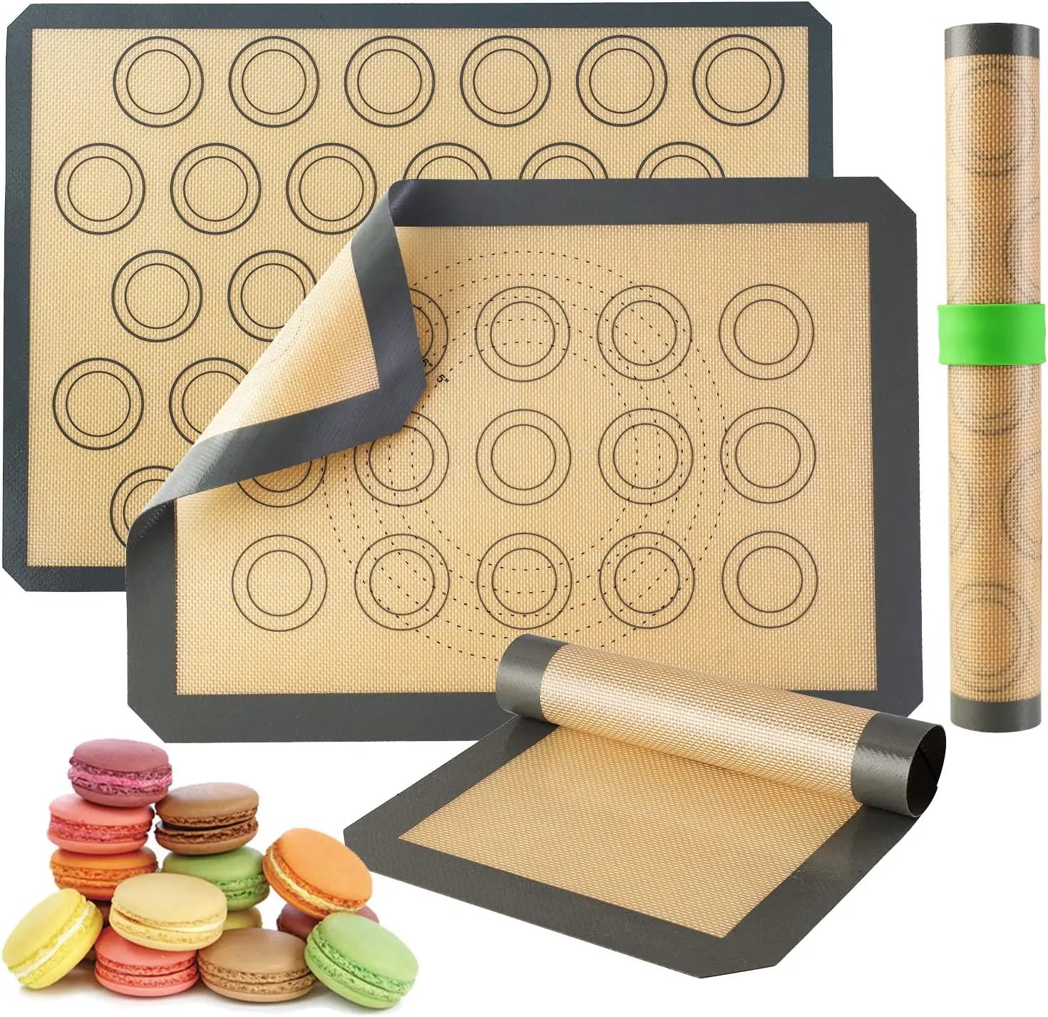 Nonstick Bread Baking Sheet Tray Liner Mats Biscuits Bakeware Pad Macaron Silicone Dough Mat