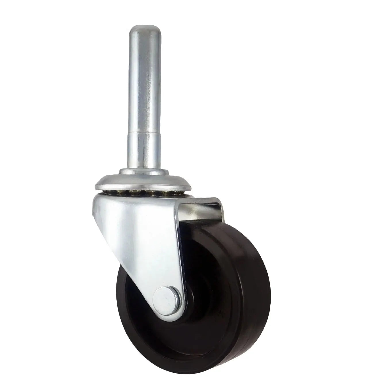 Custom 2 Inch Black Polypropylene Caster Wheel Zinc Alloy Stem Light Duty Outdoor Living Room Dining School Bathroom Kitchen