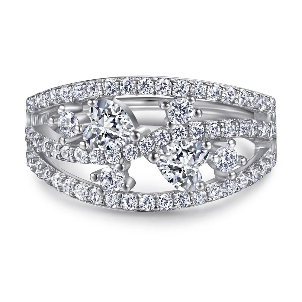 Tonglin Jewelry Fashion S925 Sterling Silver Jewelry Best Price Unique Fine Jewelry Engagement Wedding Ring for Women