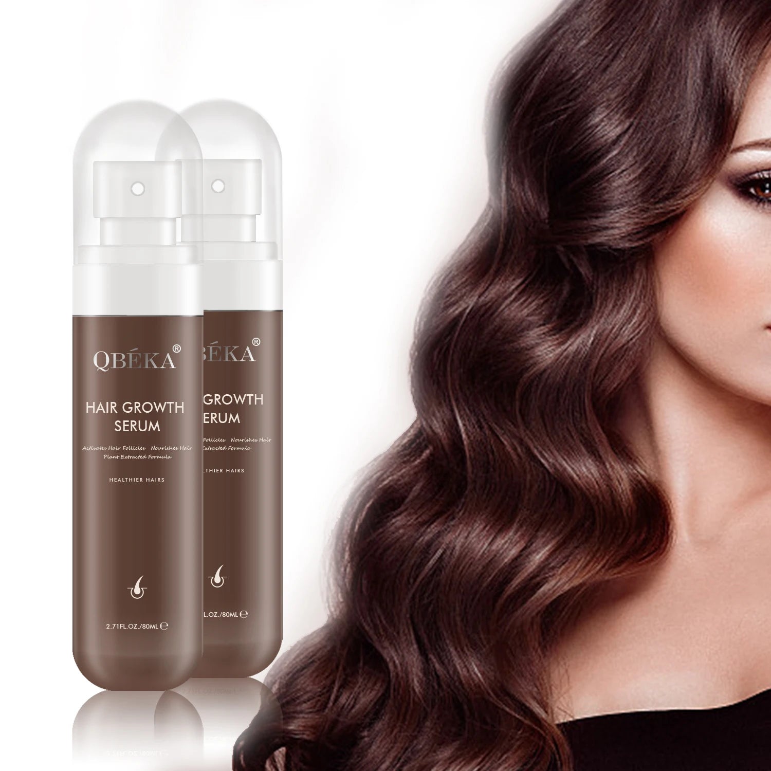 QBEKA Hair Growth Serum-Herbal Anti-Dandruff Nourishing Hair-Repairing Refreshing Formula Stop Thinning Hair Loss Faster Hair