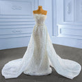 Jancember 222205 Heavily Beaded Pearls Mermaid Wedding Gowns With Train