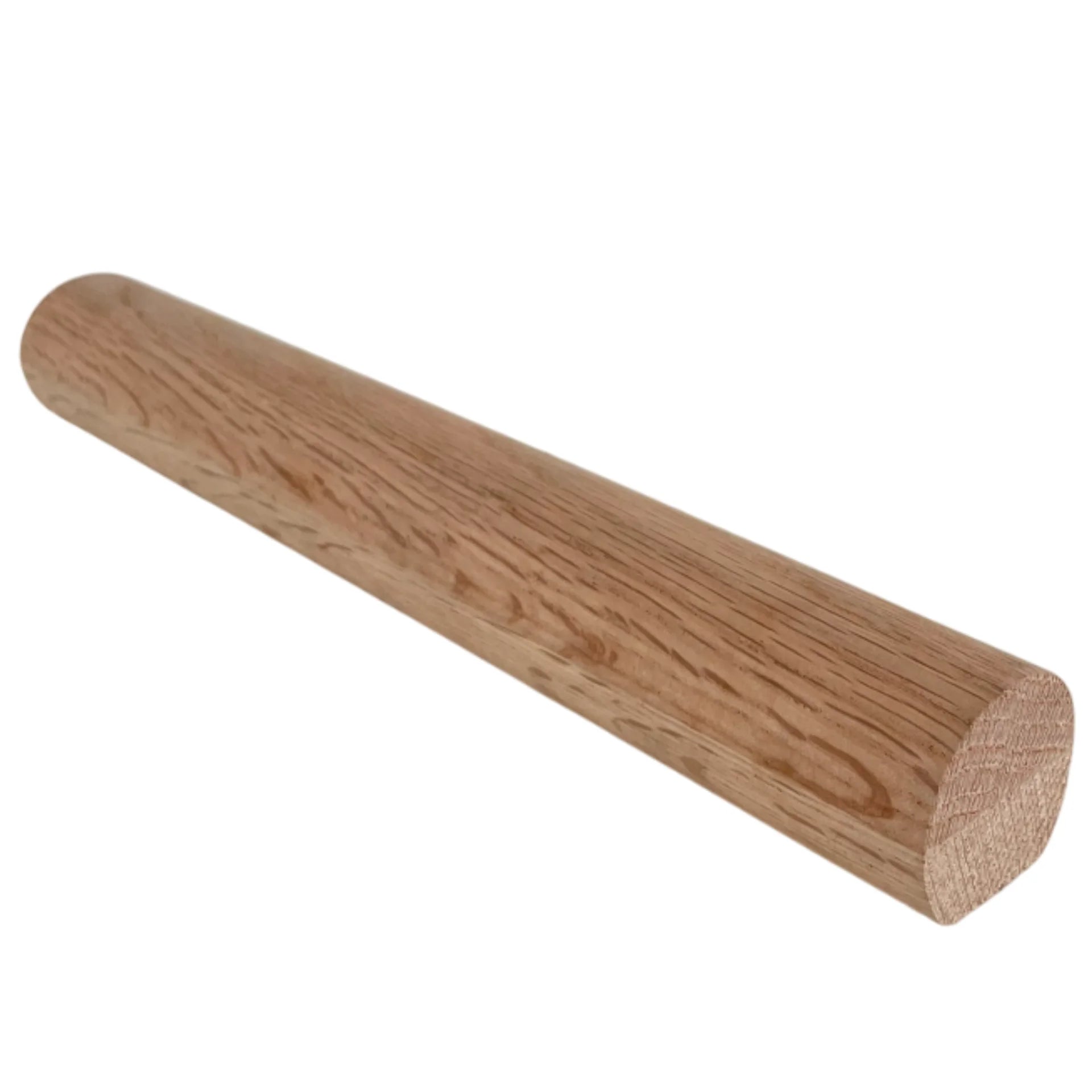 Mopstick Round Handrail Minimalist Solid Red Oak Anti-Skid Wall-Mounted Premium Staircase Parts Solutions