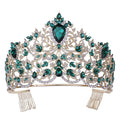 Crystal Baroque Crown Headband Elegant Bridal Garment Accessories