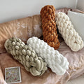 Accept Custom Soft Decorative Hand Woven Knotted Home Living Room Decoration Pillow