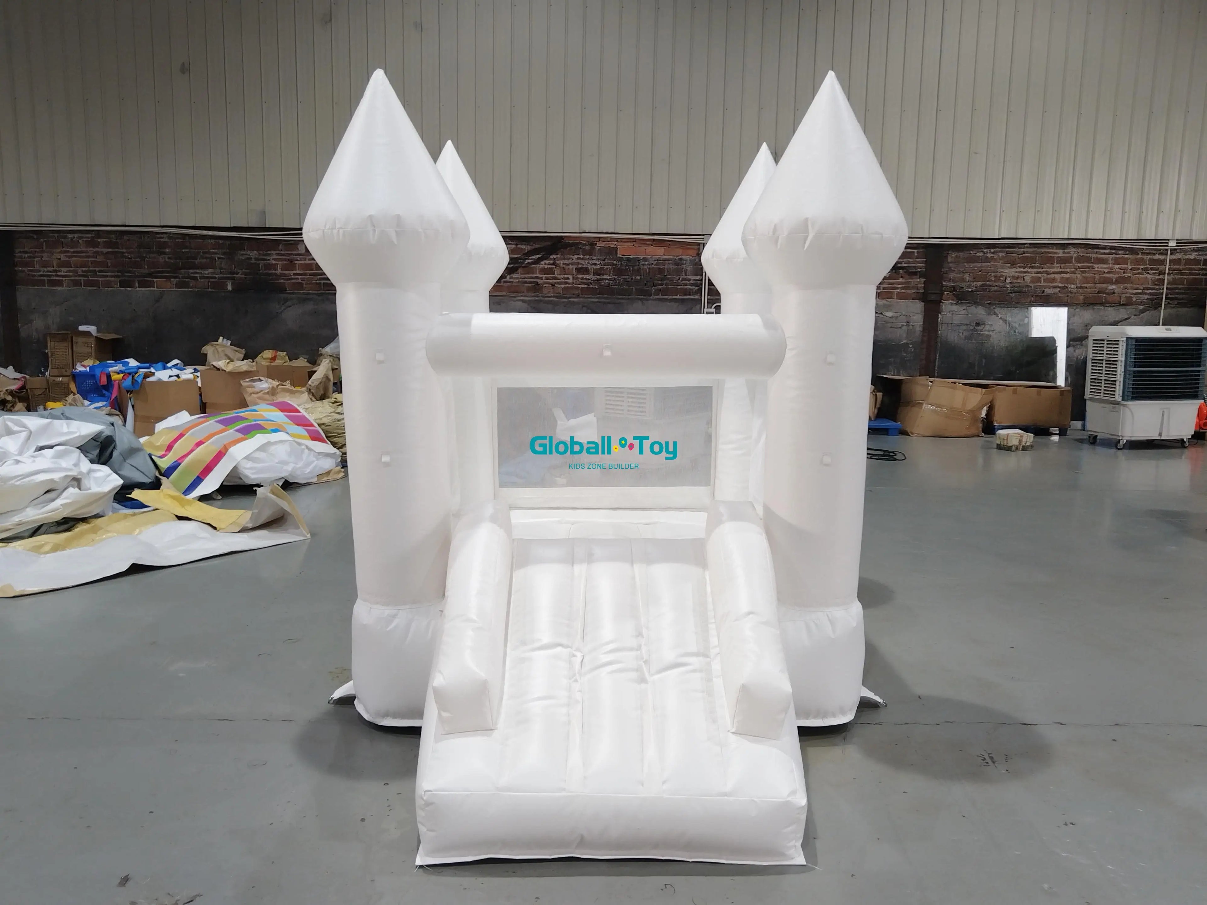 White Inflatable Castle Bounce House for Kids Parties