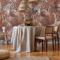 Made in Germany Photo Wallpaper Murals Jungle Red Brown Beige Non Woven Vinyl Wall Mural Plants for Hotel Scenic - 159 x 280 m