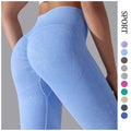 GC Yoga Leggings High Waist and Hip Lift Peach Leggings Washed Jacquard Knit Quick Drying Breathable Running Fitness Yoga Pants