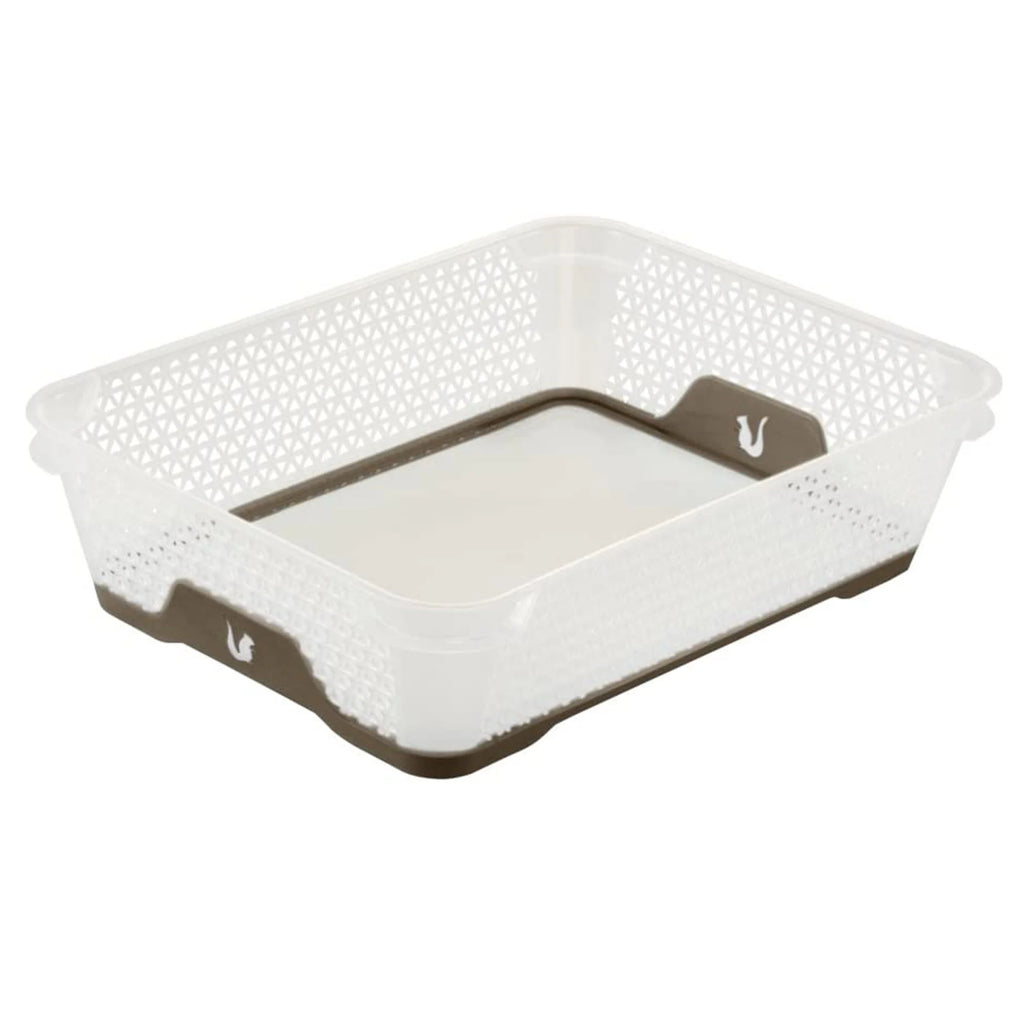 Mini Basket Non-Slip DIN A5 26.5 x 20 x 7 cm Jonas Transparent/Brown