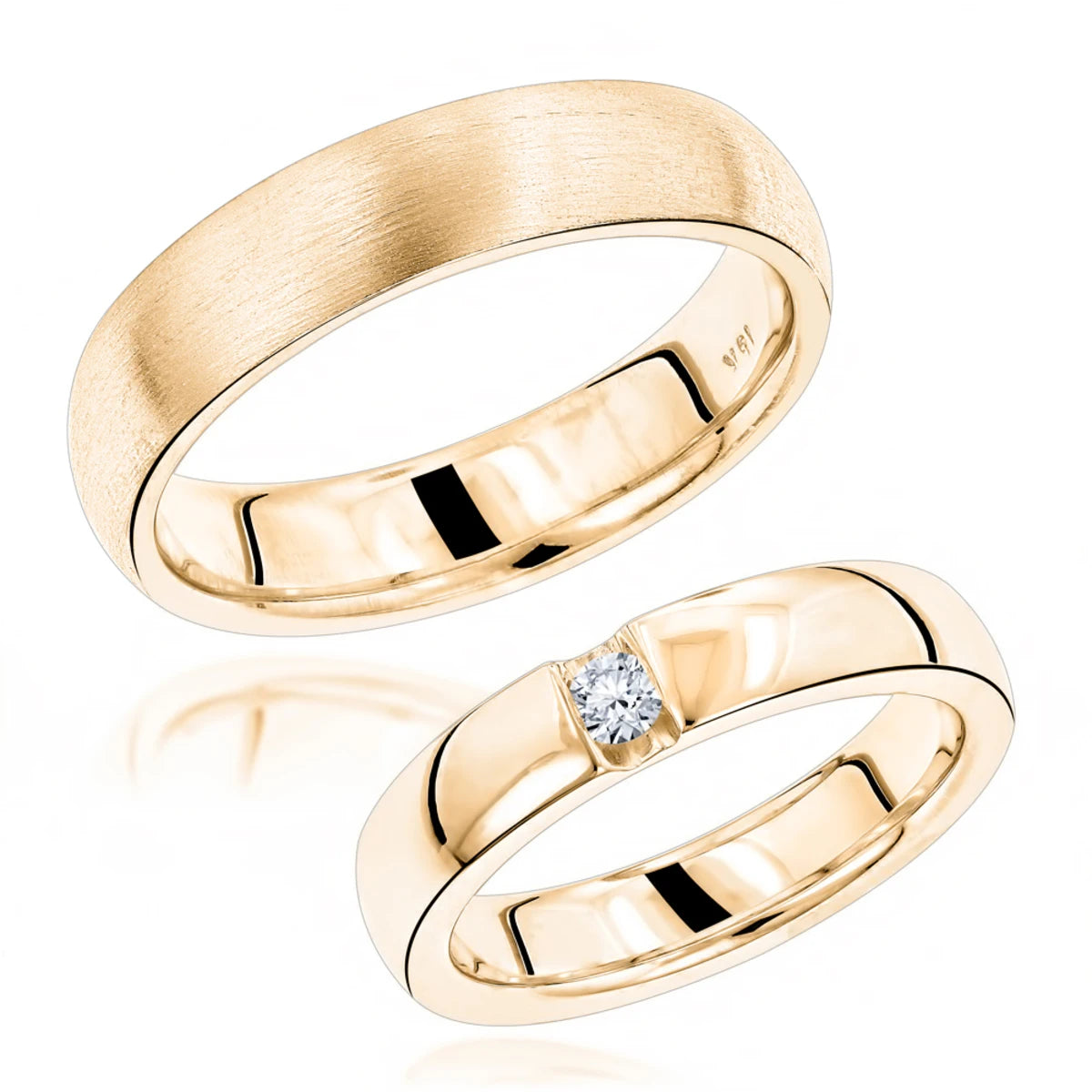 Luxurman 14K Gold Plated Zircon Bridal Jewelry Sets Comfort Fit His and Hers Engagement Wedding Fashion Jewelry