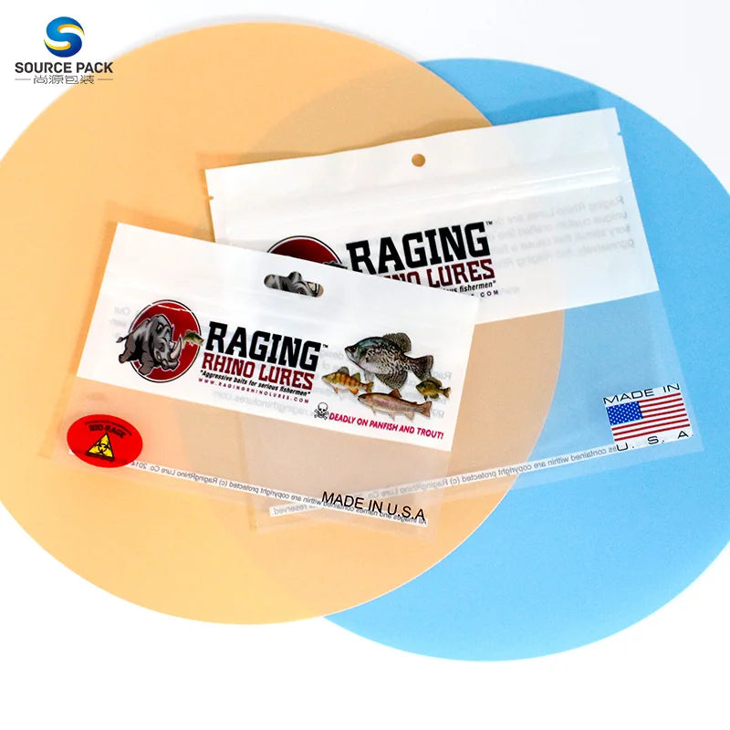 Full Printing logo Customized Zipper Pouch for Edibles Recyclable Plastic Bags Bait Bag