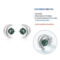 E013800-L 925 Sterling Silver Moon Earrings Natural Water Grass Agate Studs Earring Delicate Jewelry Birthday Graduation Gift MegaBDM