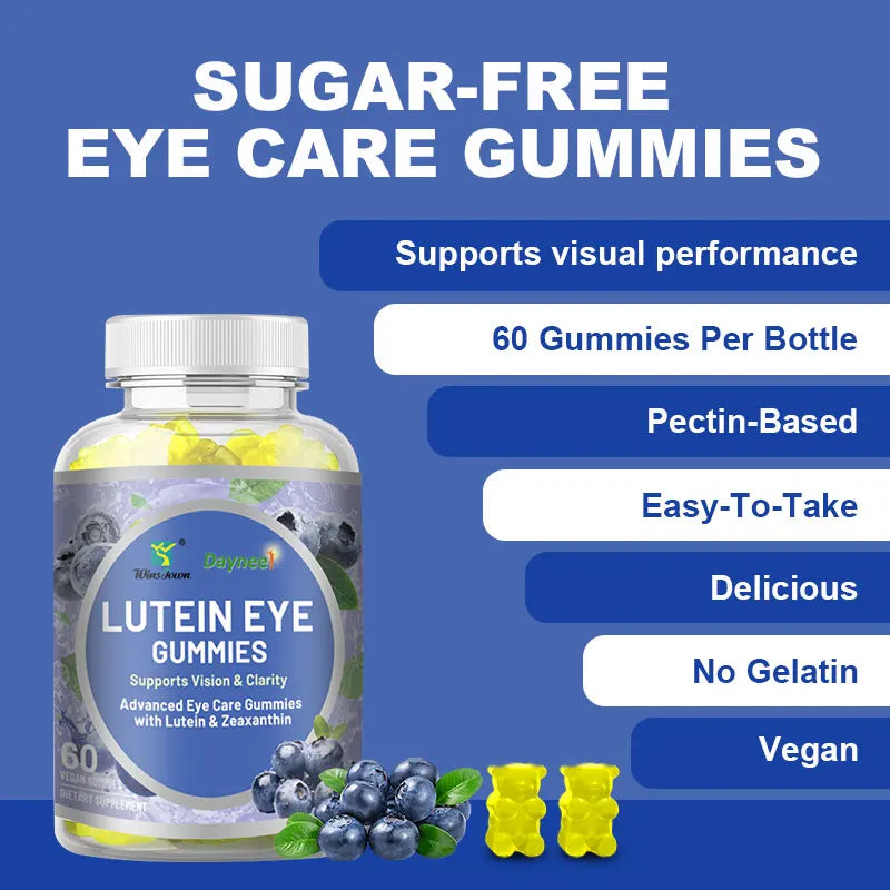 Eye Health Gummies Advanced Formula with Lutein Zeaxanthin Dietary Supplement Vision Support Natural Healthy Eyes