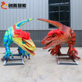 3m Deinonychus Life Size Raptor Dinosaur Statue with Feather