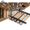 Woodgrain Aluminum U Shape Batten Extrusion Ceiling for Commercial Projects Perforated Ceilings Used