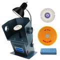Boasta DM-4 Jewelry Bench Polishing Cleaning Machine 3450RPM Polisher Grinder with Buffing Wheels and Lamp for Metal Finishing
