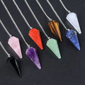 Natural Gemstone Pendulum for Divination High Quality Fashion Trend Feng Shui Crystal Necklace Chain Spiritual Gift Home Decor MegaBDM