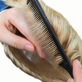 Light Blond Color Revert Knots Full Thin PU Skin Base Human Hair Men Toupee With Natural Hairline