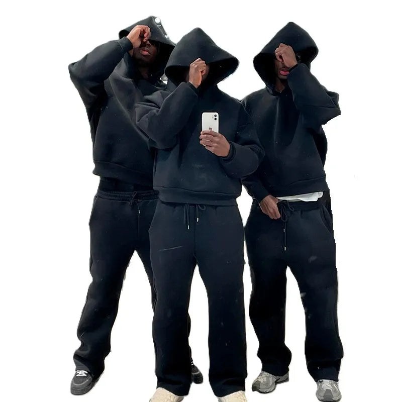 Bangladesh China Factory Price OEM 2024 Hoodie Set Hooded Sweatshirt & Pants Sportswear European and American Style Hoodie
