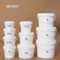 UMETASS 300ml ~5 Liter IML Customized Food Grade Plastic Bucket With Lid Clear Bucket for Honey Cookie Yogurt Butter Sauces