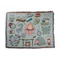 HYUGA Portable Cotton Polyester Fibre Blanket Bohemian Style Unisex All-Season 172x122cm All Year Outdoor Adventures Picnics